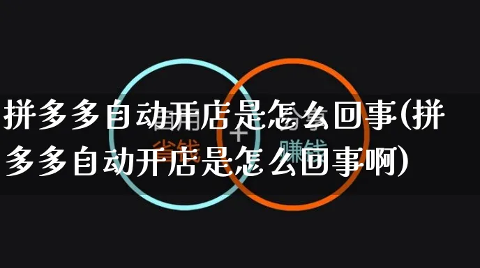 拼多多自动开店是怎么回事(拼多多自动开店是怎么回事啊)_https://www.czttao.com_淘宝电商_第1张