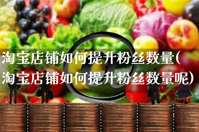 淘宝店铺如何提升粉丝数量(淘宝店铺如何提升粉丝数量呢)_https://www.czttao.com_淘宝电商_第1张