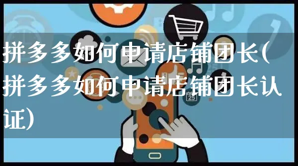 拼多多如何申请店铺团长(拼多多如何申请店铺团长认证)_https://www.czttao.com_拼多多电商_第1张