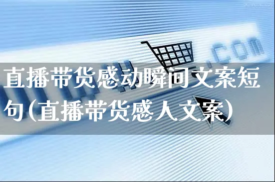 直播带货感动瞬间文案短句(直播带货感人文案)_https://www.czttao.com_视频/直播带货_第1张