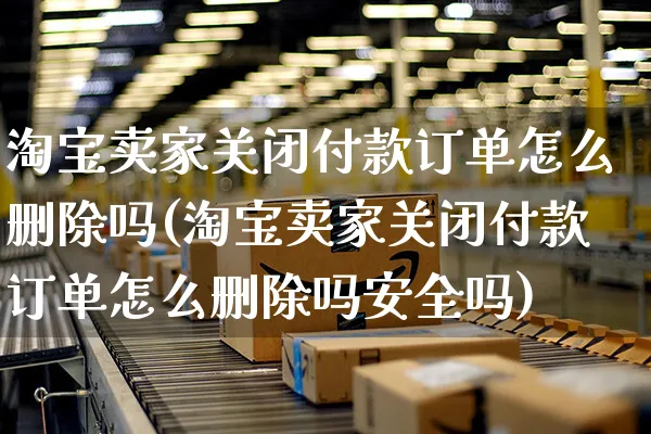 淘宝卖家关闭付款订单怎么删除吗(淘宝卖家关闭付款订单怎么删除吗安全吗)_https://www.czttao.com_抖音小店_第1张