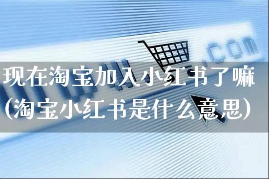 现在淘宝加入小红书了嘛(淘宝小红书是什么意思)_https://www.czttao.com_小红书_第1张