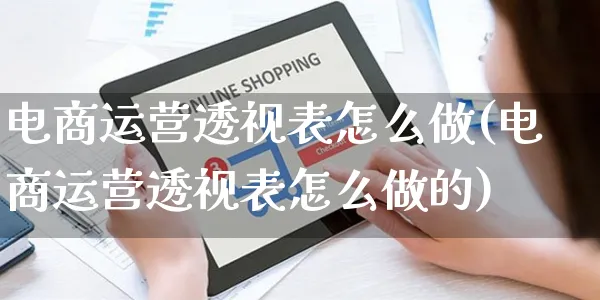 电商运营透视表怎么做(电商运营透视表怎么做的)_https://www.czttao.com_电商资讯_第1张