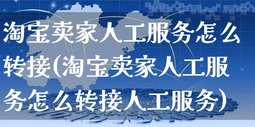 淘宝卖家人工服务怎么转接(淘宝卖家人工服务怎么转接人工服务)_https://www.czttao.com_视频/直播带货_第1张