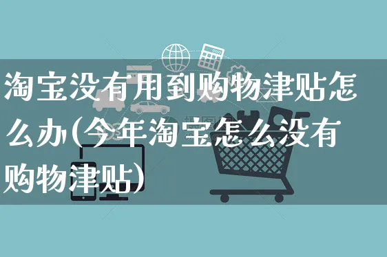 淘宝没有用到购物津贴怎么办(今年淘宝怎么没有购物津贴)_https://www.czttao.com_店铺规则_第1张