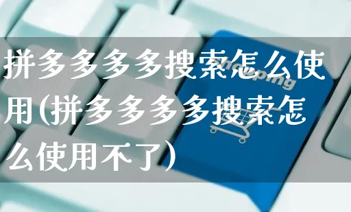 拼多多多多搜索怎么使用(拼多多多多搜索怎么使用不了)_https://www.czttao.com_店铺规则_第1张