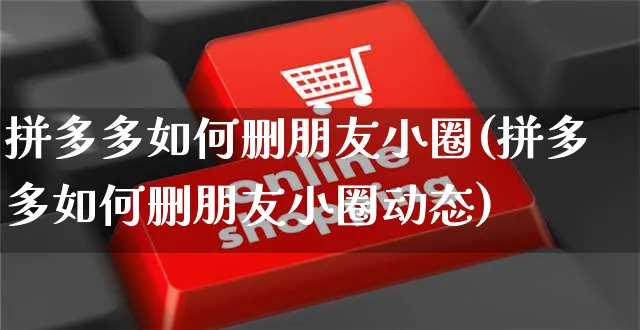 拼多多如何删朋友小圈(拼多多如何删朋友小圈动态)_https://www.czttao.com_开店技巧_第1张