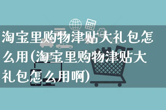 淘宝里购物津贴大礼包怎么用(淘宝里购物津贴大礼包怎么用啊)_https://www.czttao.com_亚马逊电商_第1张