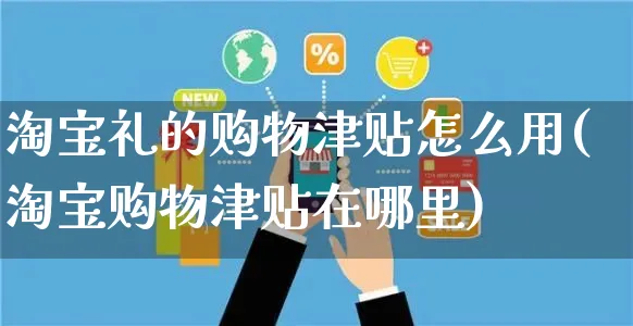 淘宝礼的购物津贴怎么用(淘宝购物津贴在哪里)_https://www.czttao.com_电商运营_第1张