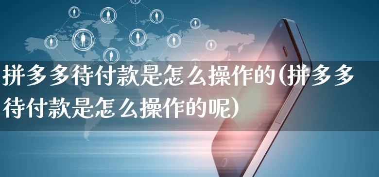 拼多多待付款是怎么操作的(拼多多待付款是怎么操作的呢)_https://www.czttao.com_店铺装修_第1张