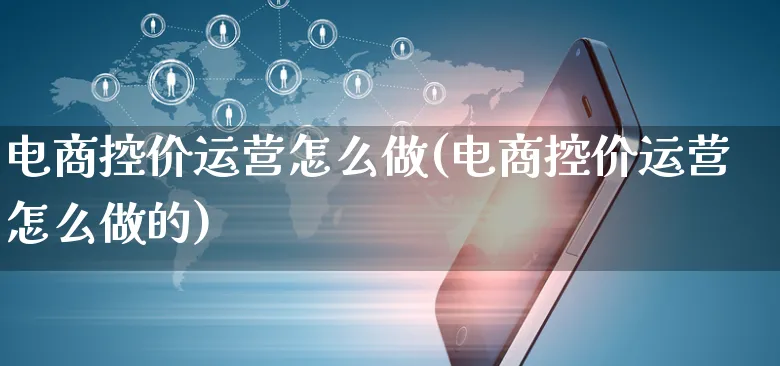 电商控价运营怎么做(电商控价运营怎么做的)_https://www.czttao.com_电商运营_第1张