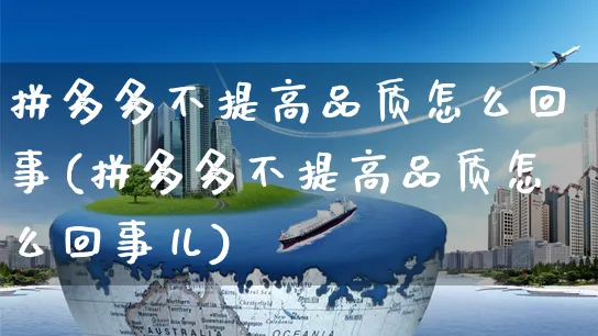 拼多多不提高品质怎么回事(拼多多不提高品质怎么回事儿)_https://www.czttao.com_拼多多电商_第1张