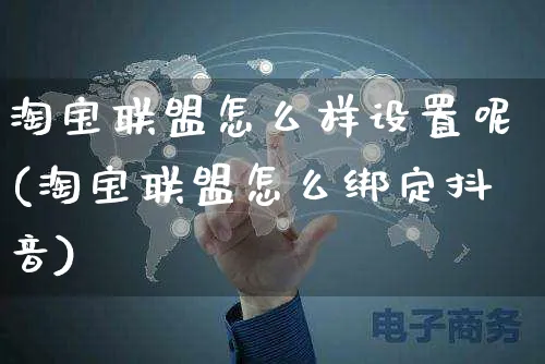 淘宝联盟怎么样设置呢(淘宝联盟怎么绑定抖音)_https://www.czttao.com_店铺装修_第1张