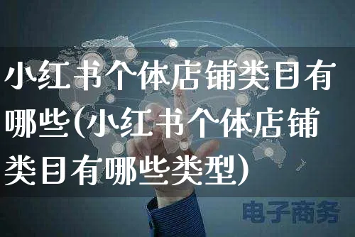 小红书个体店铺类目有哪些(小红书个体店铺类目有哪些类型)_https://www.czttao.com_小红书_第1张