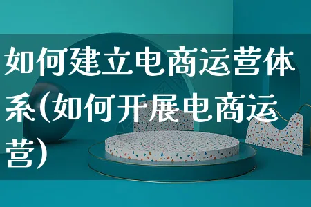 如何建立电商运营体系(如何开展电商运营)_https://www.czttao.com_电商运营_第1张