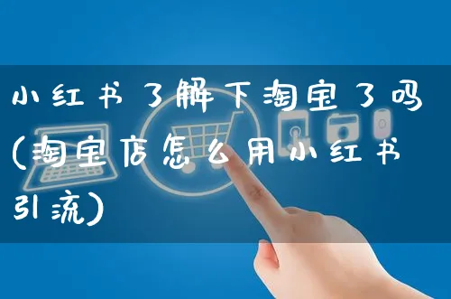 小红书了解下淘宝了吗(淘宝店怎么用小红书引流)_https://www.czttao.com_小红书_第1张