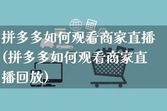 拼多多如何观看商家直播(拼多多如何观看商家直播回放)_https://www.czttao.com_店铺装修_第1张