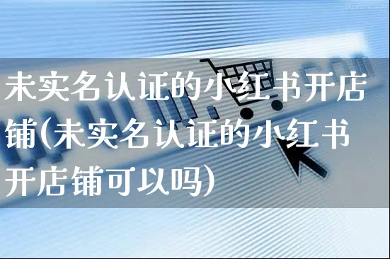 未实名认证的小红书开店铺(未实名认证的小红书开店铺可以吗)_https://www.czttao.com_小红书_第1张