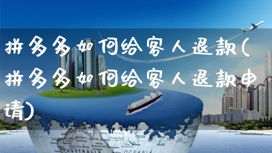 拼多多如何给客人退款(拼多多如何给客人退款申请)_https://www.czttao.com_亚马逊电商_第1张