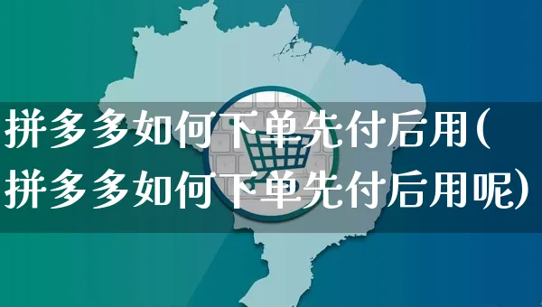 拼多多如何下单先付后用(拼多多如何下单先付后用呢)_https://www.czttao.com_闲鱼电商_第1张