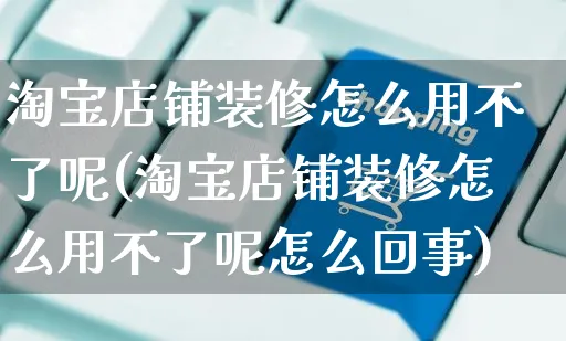 淘宝店铺装修怎么用不了呢(淘宝店铺装修怎么用不了呢怎么回事)_https://www.czttao.com_店铺装修_第1张