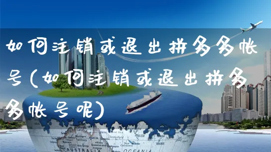 如何注销或退出拼多多帐号(如何注销或退出拼多多帐号呢)_https://www.czttao.com_开店技巧_第1张